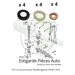 Kit de joints, injecteur DV6 .  1.6HDI BOSCH