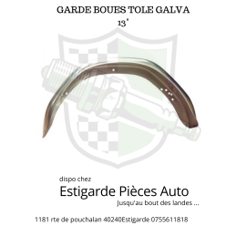 GARDE BOUES TOLE GALVA 13"