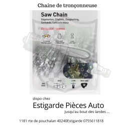 Chaîne de tronçonneuse 3/8" 1,3mm 50 DL demi-ciseau