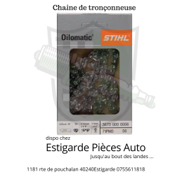 Chaîne 1/4'' 1,1mm (56E) 25cm/10" PM3 Picco Micro 3