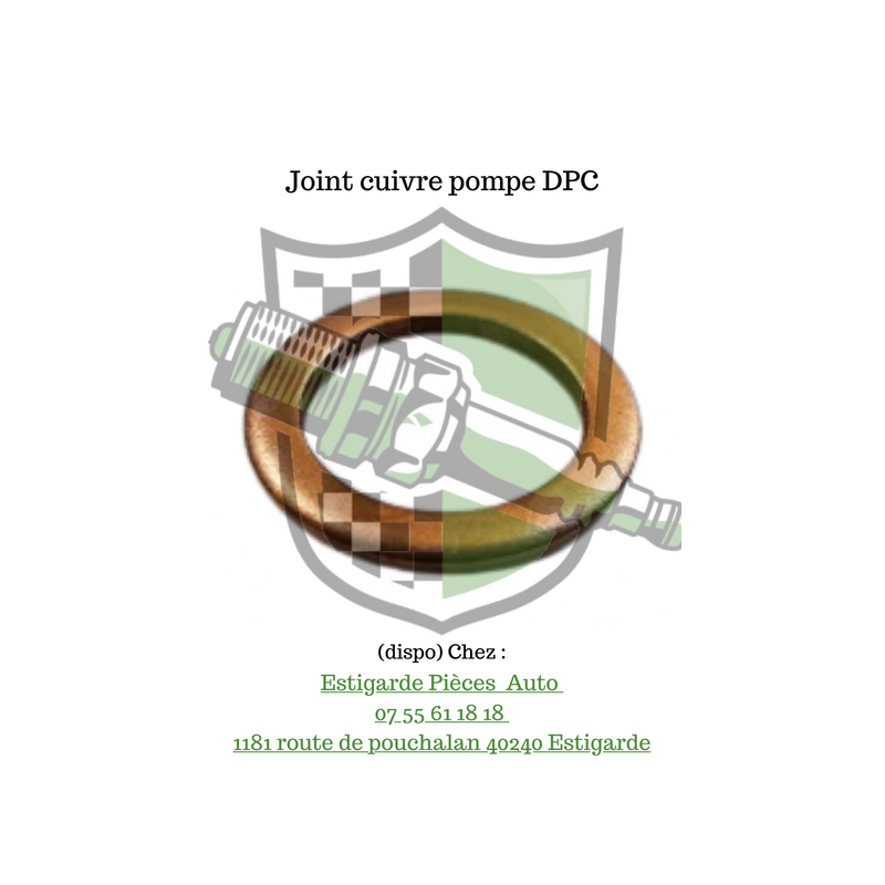 Joint en cuivre pour pompe dpc