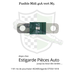 Fusible ( plat ) Midi 40A vert M5