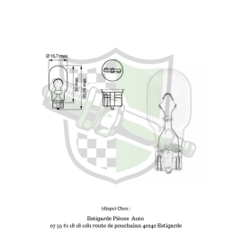 AMPOULE W16W PURE LIGHT 12V