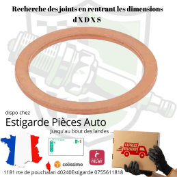 Joint pour vis creuse et raccord banjo dimensions aux choix