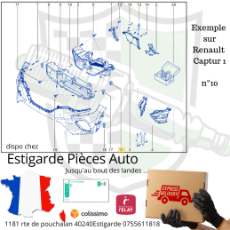 AGRAFE DE PARE BOUE NISSAN - RENAULT
