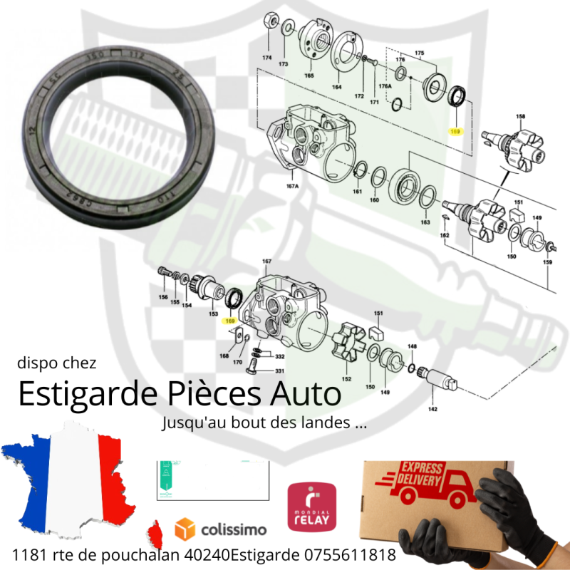 thumbnail image 2 of Axle Gasket & Cover Kit For Lucas Rotodiesel Delphi DPC Injection Pump 2 of 5