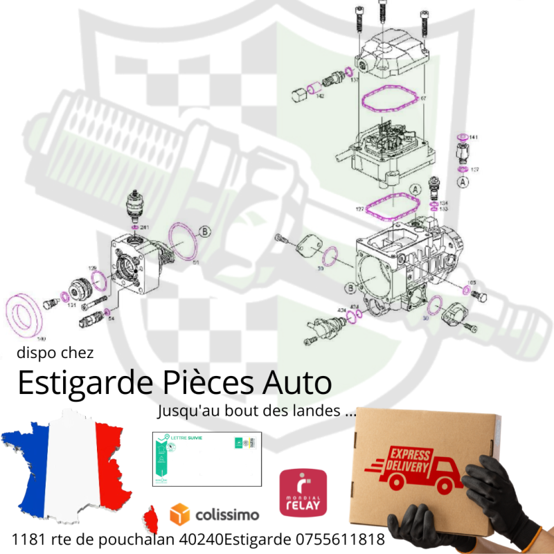 Pochette de joint pour pompe à injection avec carte electrique Bosch Pochette de joint pour pompe à injection avec carte electrique Bosch
