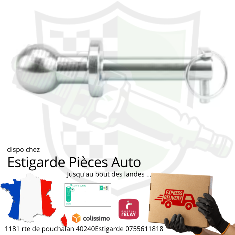 Pivot 24 mm Axe rotule de rechange Pivot 24 mm Axe rotule de rechange