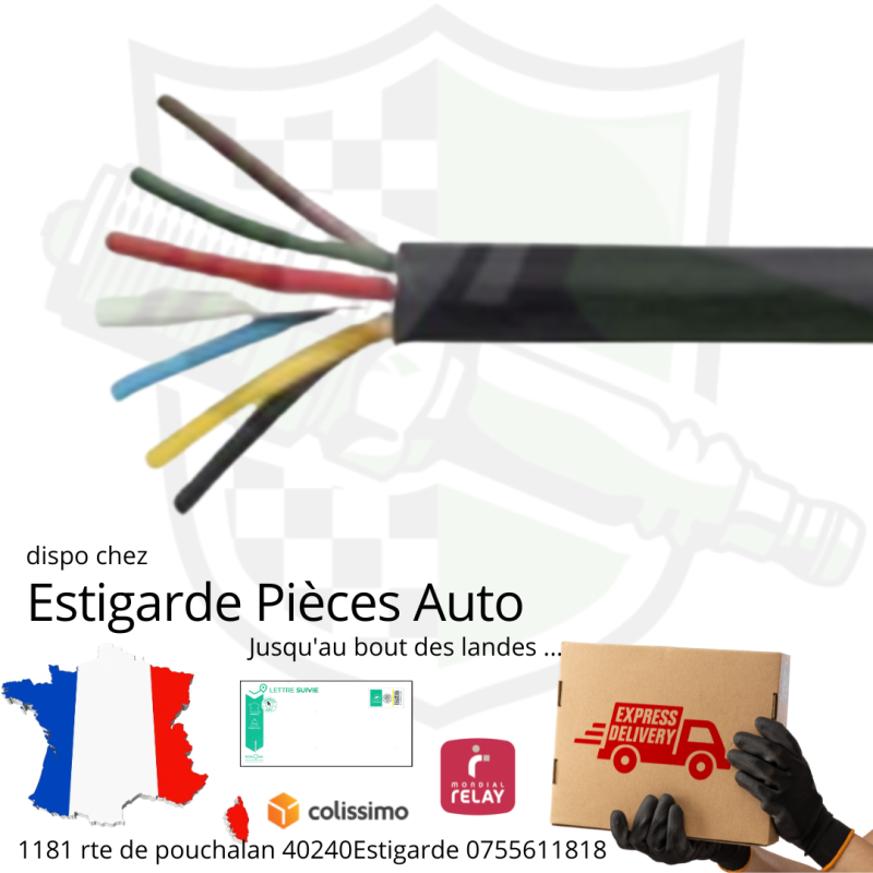 Fil électrique cuivre isolé 7x1,5 mm² vente au mètre Fil électrique cuivre isolé 7x1,5 mm² vente au mètre