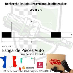 Joint pour vis creuse ( banjo ) sur mesure