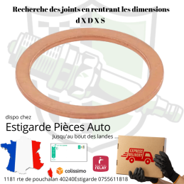 Joint pour vis creuse ( banjo ) sur mesure