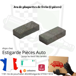 Jeu de plaquettes de frein (2 pièces) Autoportée