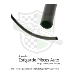 Durite diamètre intérieur 6mm noir vente au cm