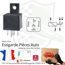 RELAIS 5 BROCHES  12V 30A