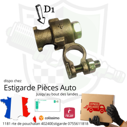 Cosse de batterie + positive PL/TP 95mm² Pour câble Ø 16 mm double serrage
