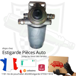 Kit Tête complète pour filtre à gasoil Bosch à visser , filtre , joints et raccords durite 8