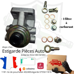 Kit Tête complète pour filtre à gasoil Bosch à visser , filtre , joints et raccords durite 8