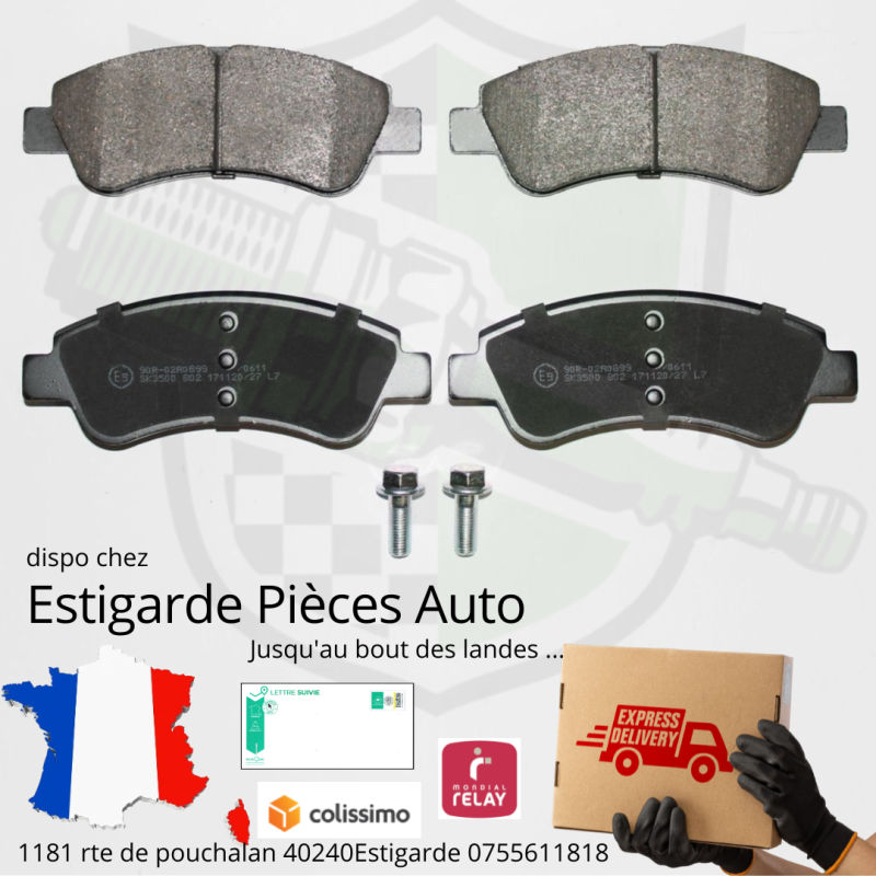 0001 Plaquettes de frein avant Partner Berlingo