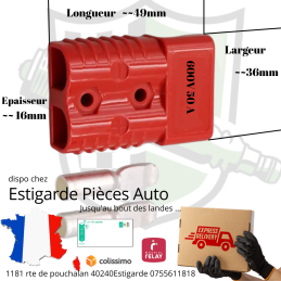 Connecteur Rouge Haute Puissance 50 A 600 V Connecteur Rouge Haute Puissance 50 A 600 V