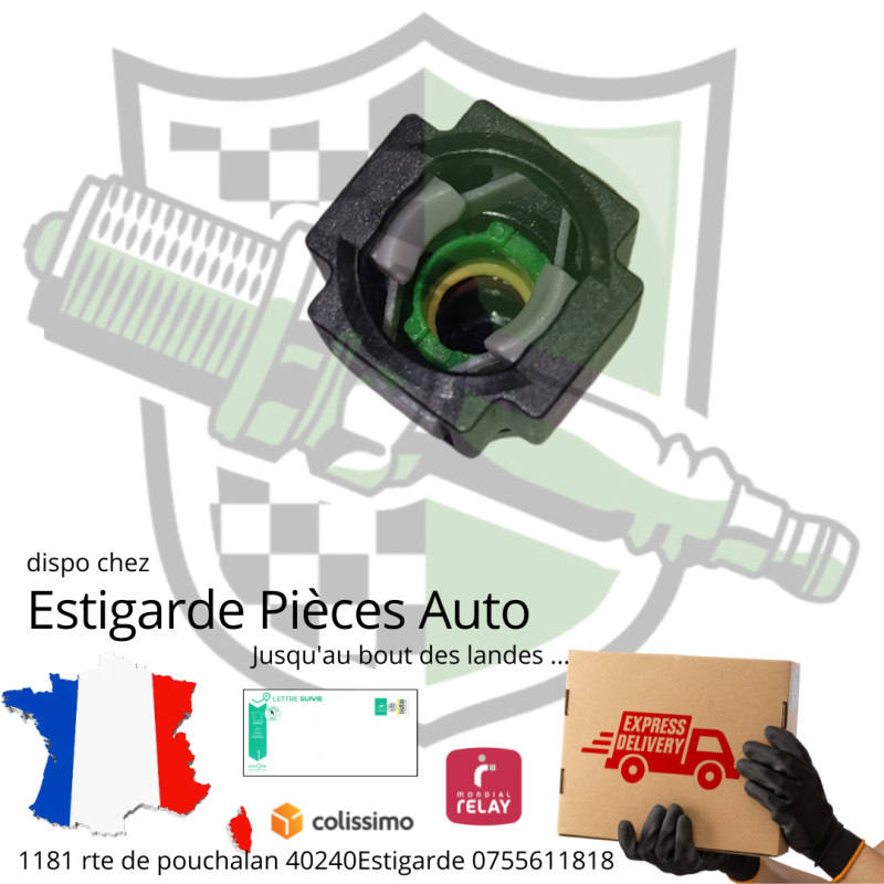 Raccord carburant clip F rapide 8mm/8mm droit