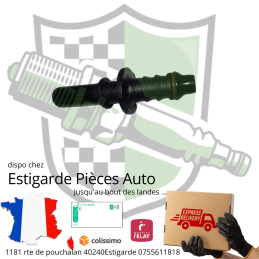 Raccord carburant clip rapide M 10mm/10mm droit