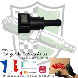 Raccord carburant clip rapide 6.3mm/7mm ( cote durite ) droit