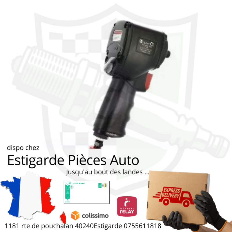 CLE A CHOCS 1/2" ULTRA COURTE COFFRET + 6 DOUILLES