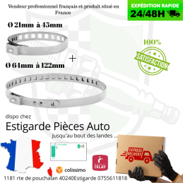 Jeu de collier de soufflet de cardan , crémaillère  et autre ( à sertir )