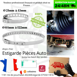 Jeu de collier de soufflet de cardan , crémaillère  et autre ( à sertir )