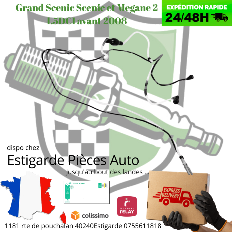 tuyau alimentation carburant 1.5 DCI grand scenic scenic et megane 2