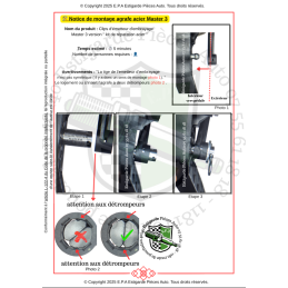 agrafe blanche de pédale d'embrayage master 3 en origine