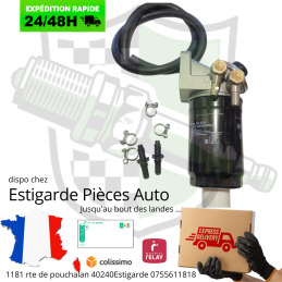 kit tête complète avec durite collier et raccord rapide carburant en plastique