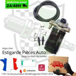 kit tête complète avec durite collier et raccord rapide carburant en plastique