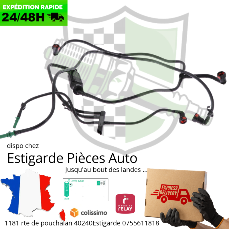 Durite d'alimentation en carburant avec poire d'amorçage pour 1.6 HDI