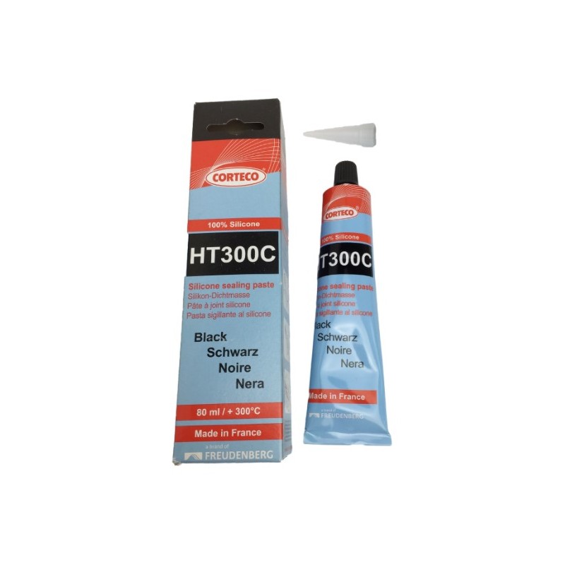 corteco ht300c pâte à joint silicone noir +300° 80ml 2867